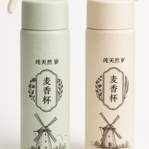 vaso de vidrio con tapa estilo chino